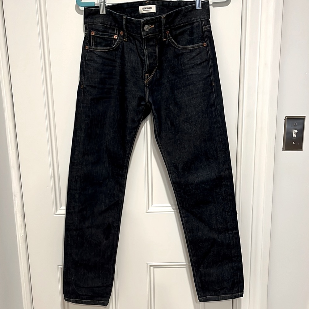 Buck Mason Maverick Slim Fit Dark Wash Men’s Jean. Excellent Condition!
